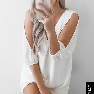 White flowy dress